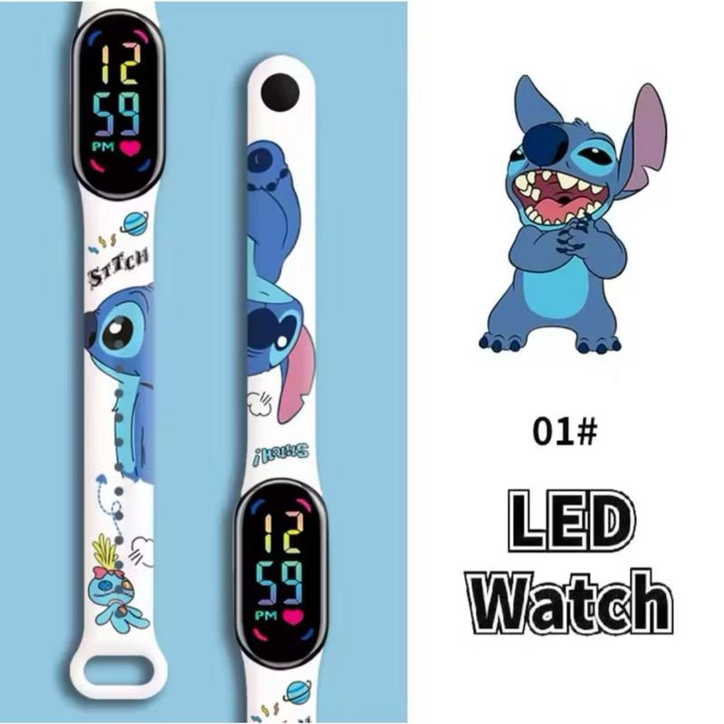Relógio Infantil Digital LED Para Crianças Lilo Stitch Relogio